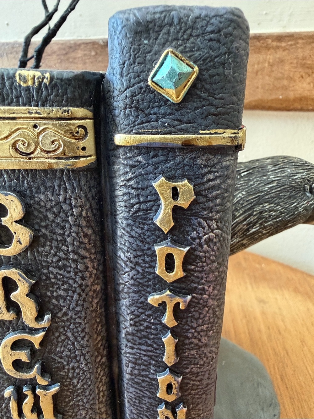 Potion Spell Book Prop — Black and Gold Decorative Accent - Picture 9 of 17